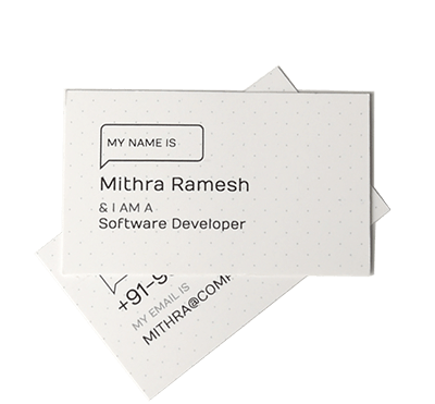 standard place card size